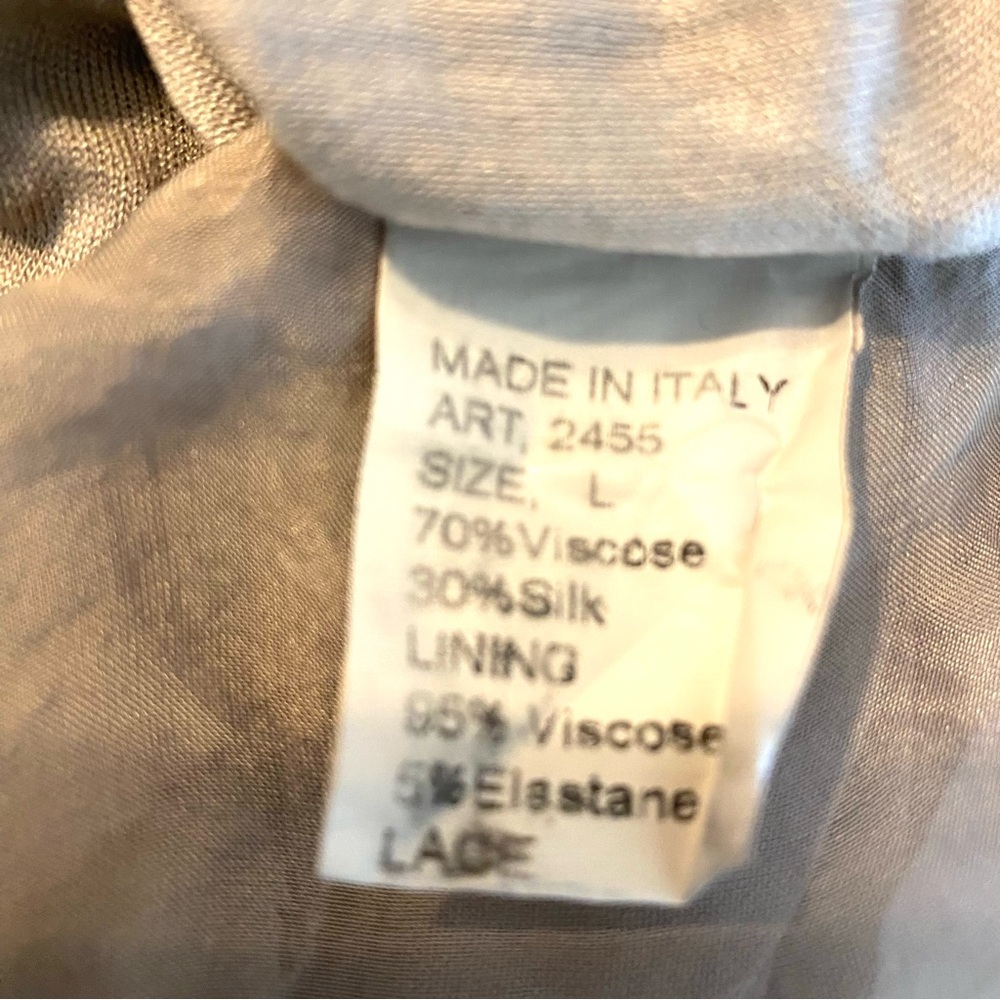 LOLA Italy Silk Blend Taupe Lace Pullover Blouse - Picture 9 of 9